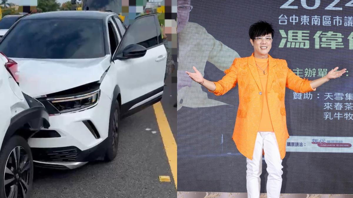 本土男星趕場卻遇「國一5車連環撞」 被夾在中間慘況曝光