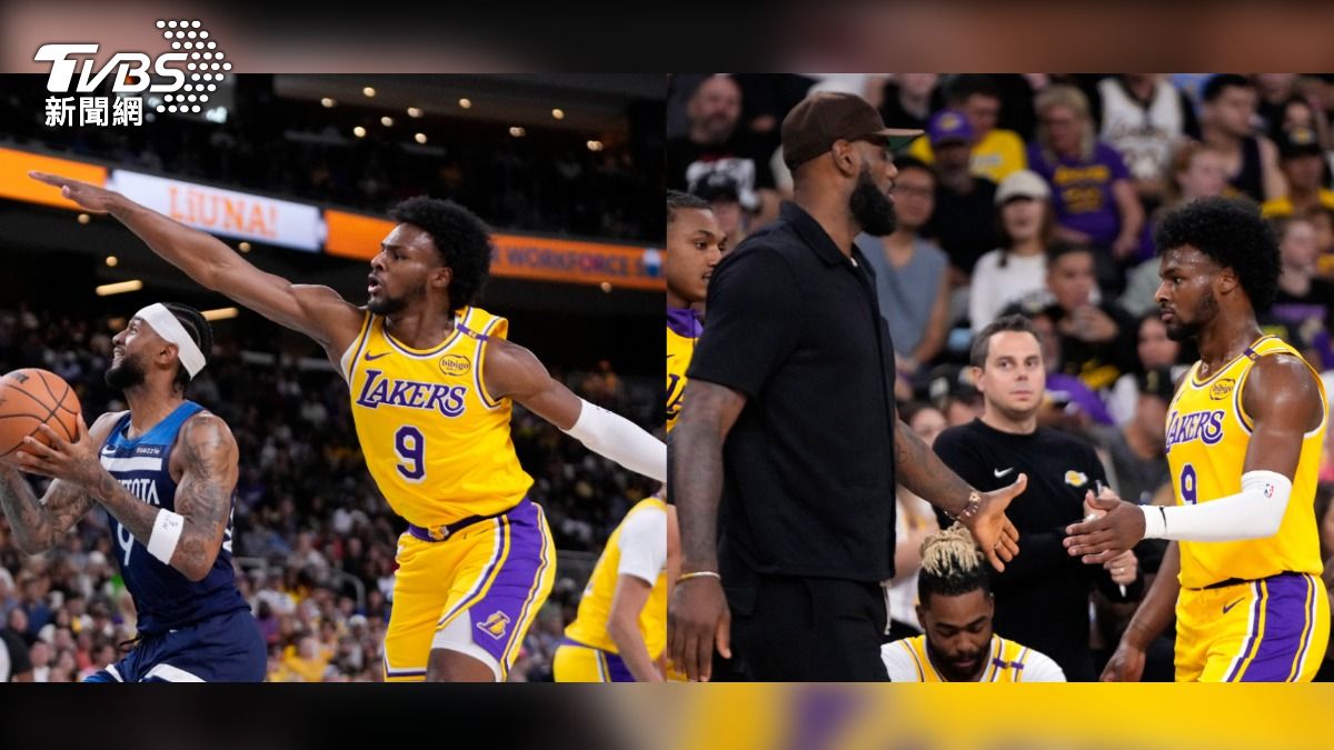 NBA/詹皇場邊看!「皇子」布朗尼首秀只拿2分 父子最快這天連線