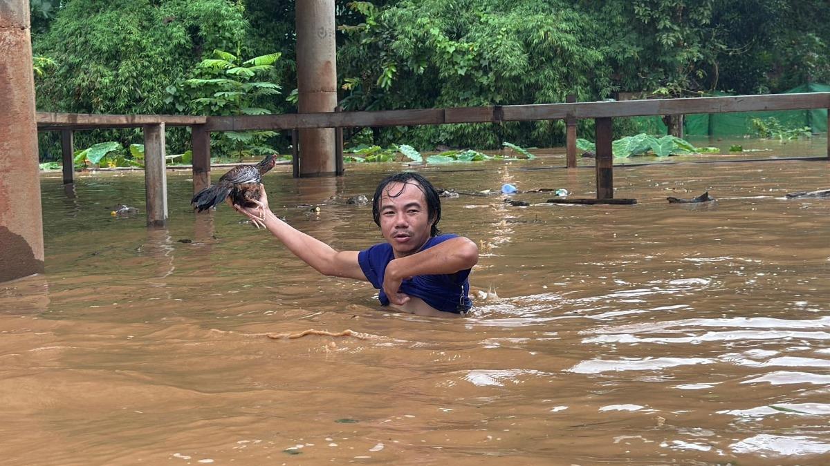 清邁遭遇嚴重洪災，當地動物園緊急轉移動物避難。（圖／翻攝自Elephant Nature Park）