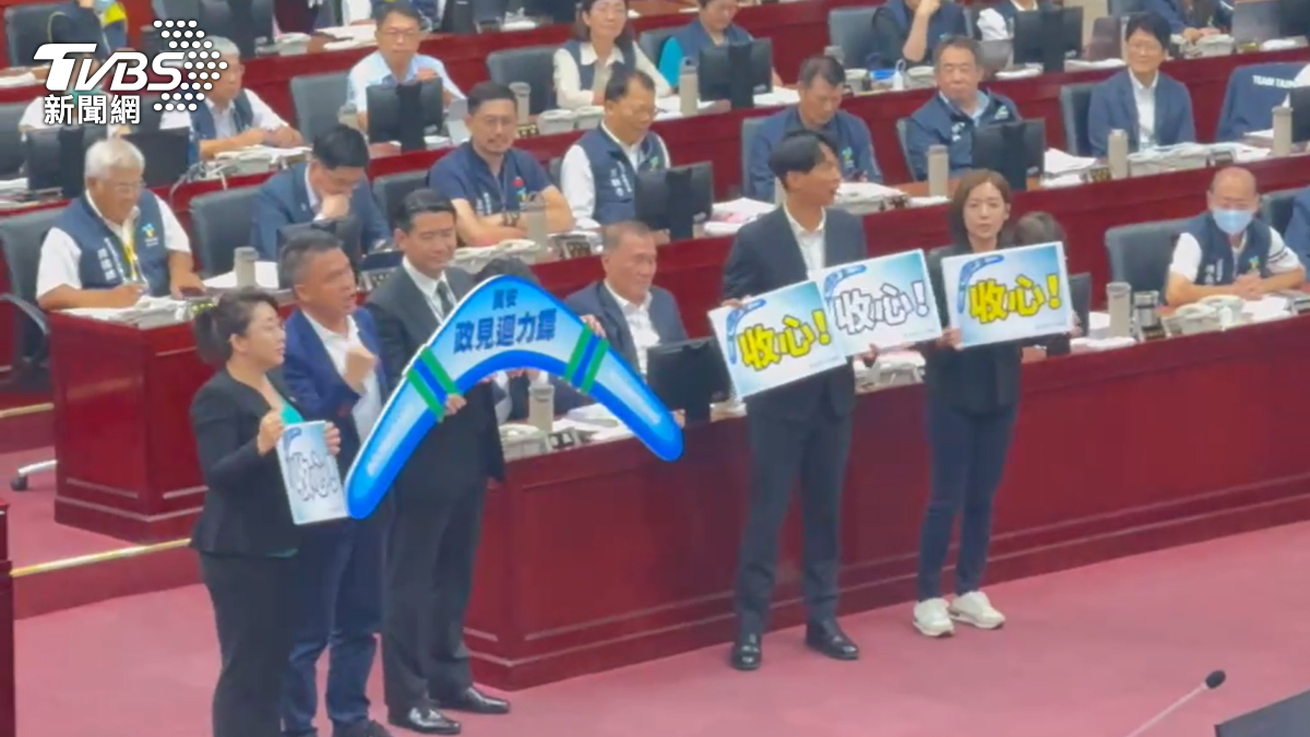 民眾黨議會黨團要求蔣萬安收心。(圖/劉庭宇攝)