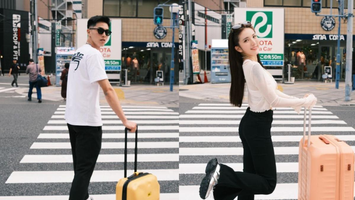 林子洧和Dora曾在同一時間發遊玩日本的照片。(圖/翻攝自dodo.ra_h、ziwei.10 IG)