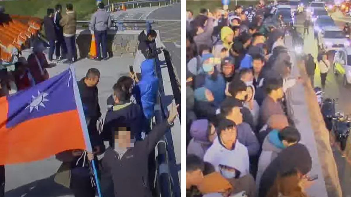 熱血!民眾凌晨擠武嶺卡位看國慶日出 「鏡頭君」前嗨舉國旗
