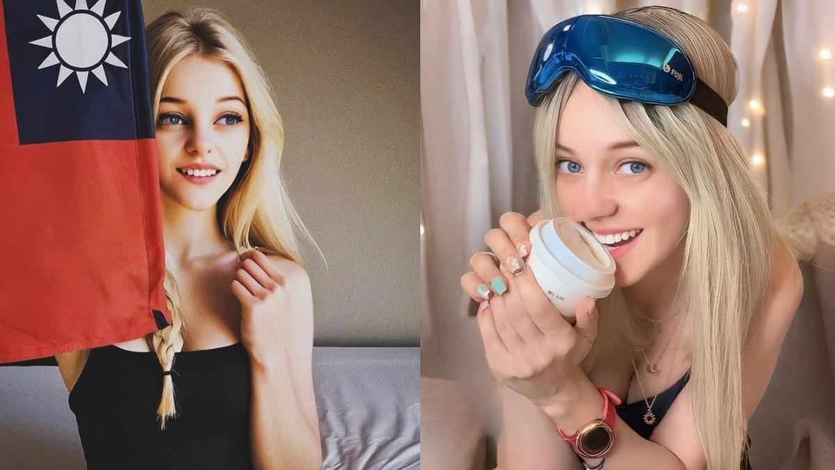 西班牙正妹網紅「曬國旗」賀國慶!甜蜜告白:謝謝美麗的台灣