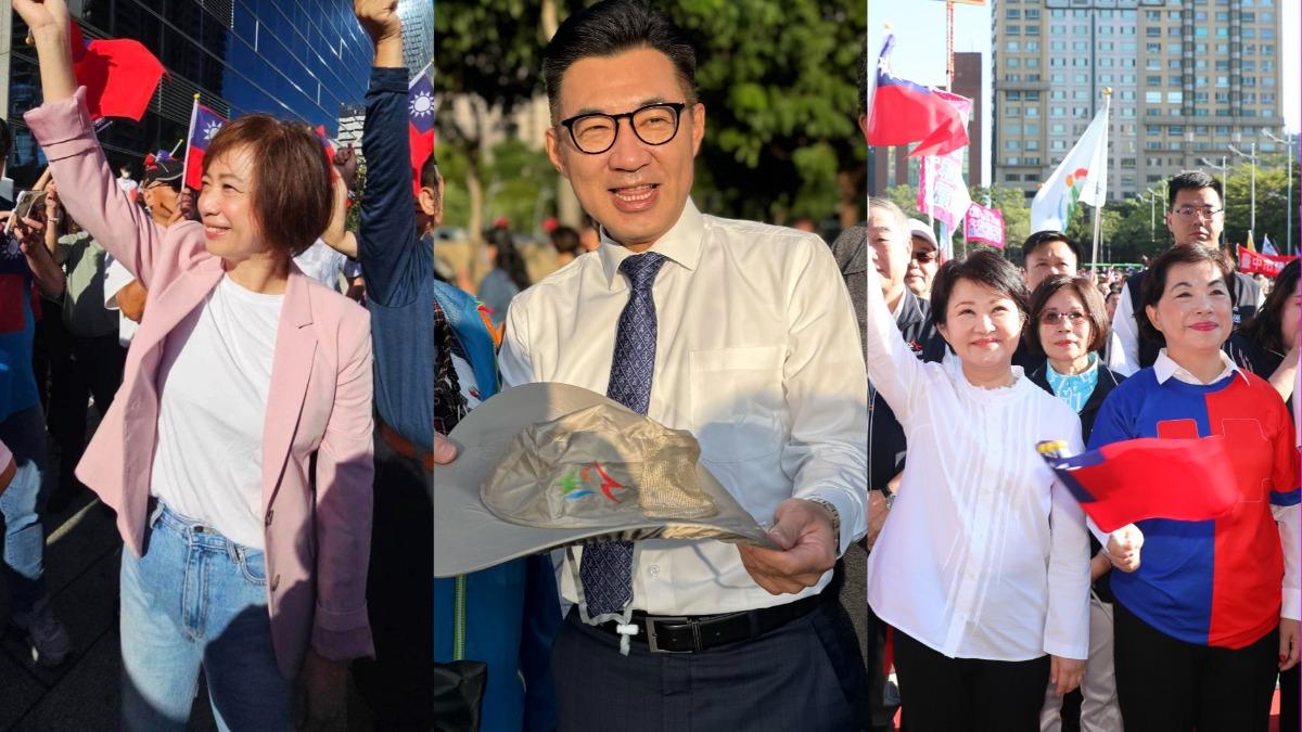台中市長前哨戰?她穿國旗裝尬同黨江啟臣 綠唯一代表隱身人群