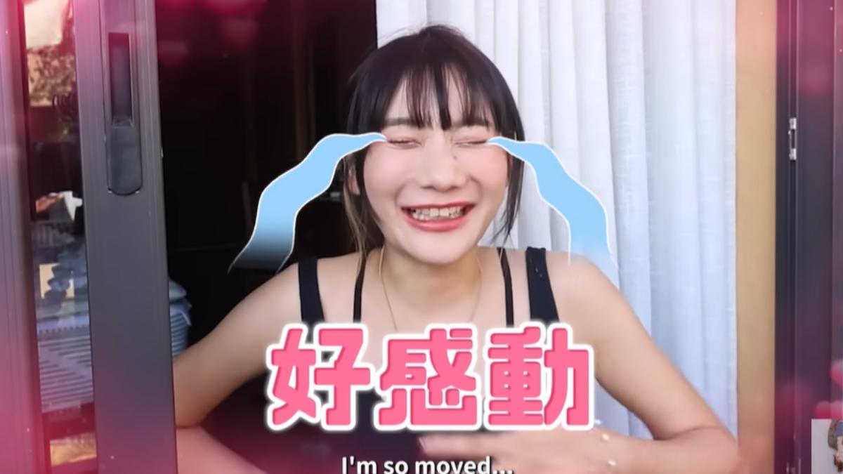 愛莉莎莎做了一樁美事後，內心非常感動。（圖／翻攝自愛莉莎莎 Alisasa YT頻道）