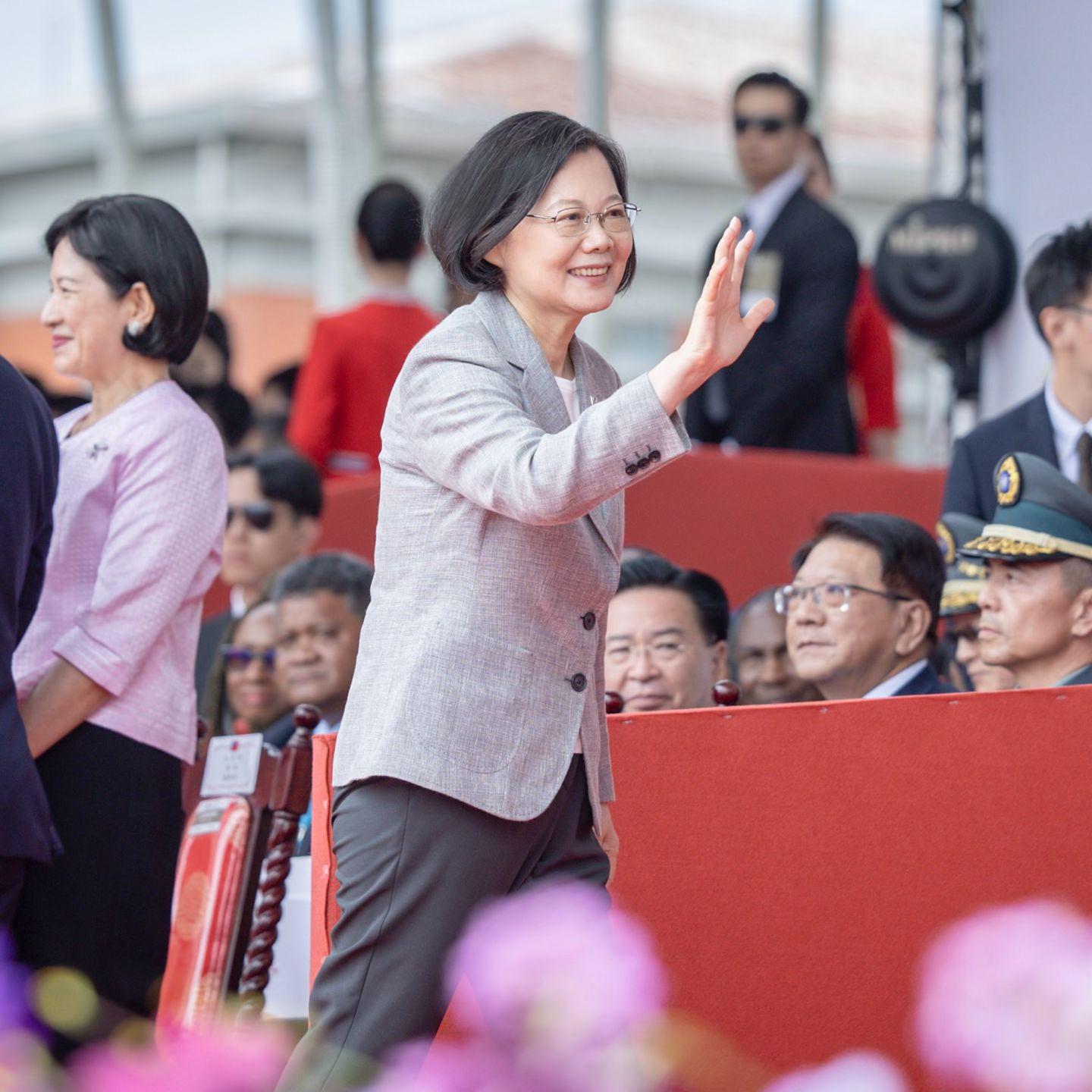 前總統蔡英文出席國慶大典。（圖／翻攝自Threads ＠tsai_ingwen）