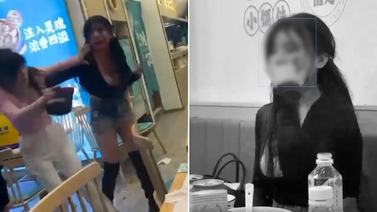 大陸2女子餐廳互毆「血濺大腿」 網:脾氣和身材都很炸