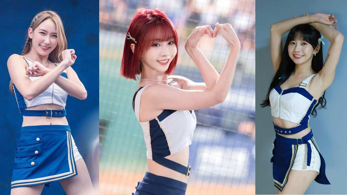 Fubon Angels 檸檬(左)、安娜(中)、慈妹(右)。