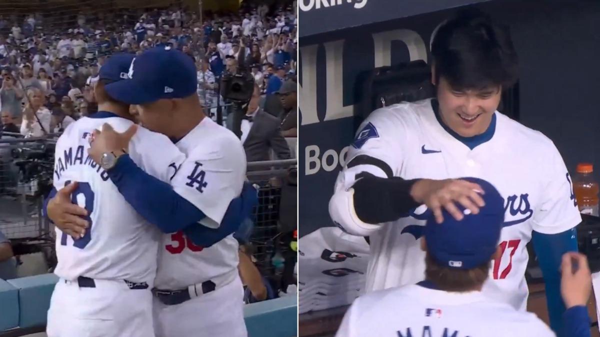 MLB/山本脫胎換骨5局無失分! 大谷「超暖摸頭殺」畫面曝