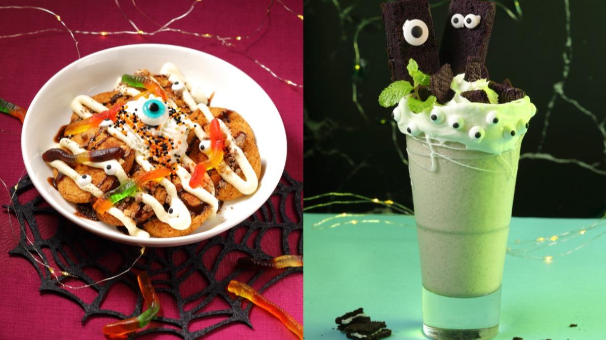 TGI Fridays將於10/29~11/4推出期間限定「幽靈狂歡餅乾」(199元)、「薄荷魔藥」(有酒精250元、無酒精220元)。(圖/華泰名品城提供)