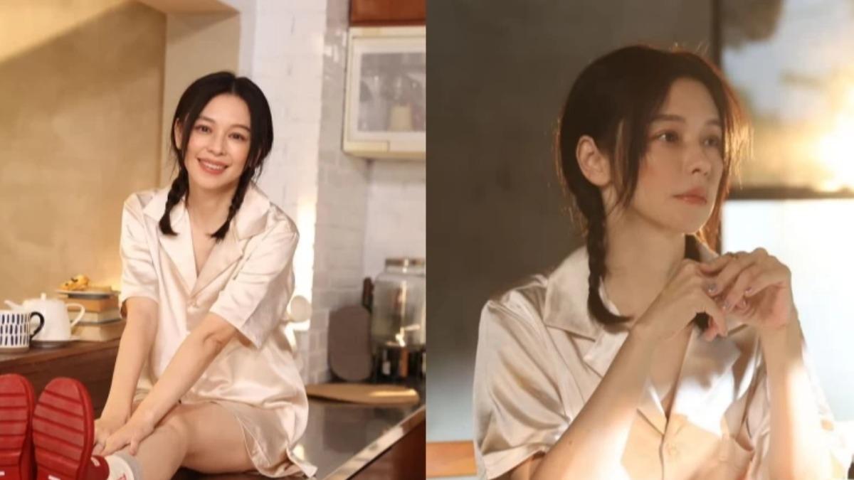 徐若瑄雙馬尾辮。(圖/翻攝自IG@vivianhsu.ironv)