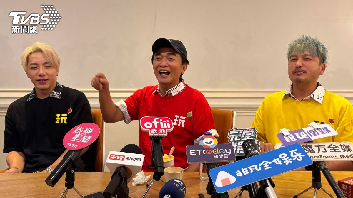 KID(最右)被問及這次老婆生娃歷程,他坦言有後怕,兩人達成不生第三胎的共識。(圖/謝毅攝)