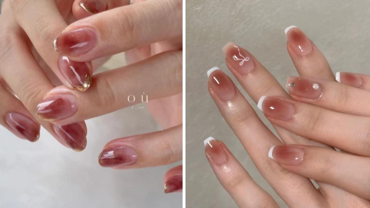 焦糖腮紅。(圖/翻攝自IG@_____ou.mi(左),mim___nail(右))