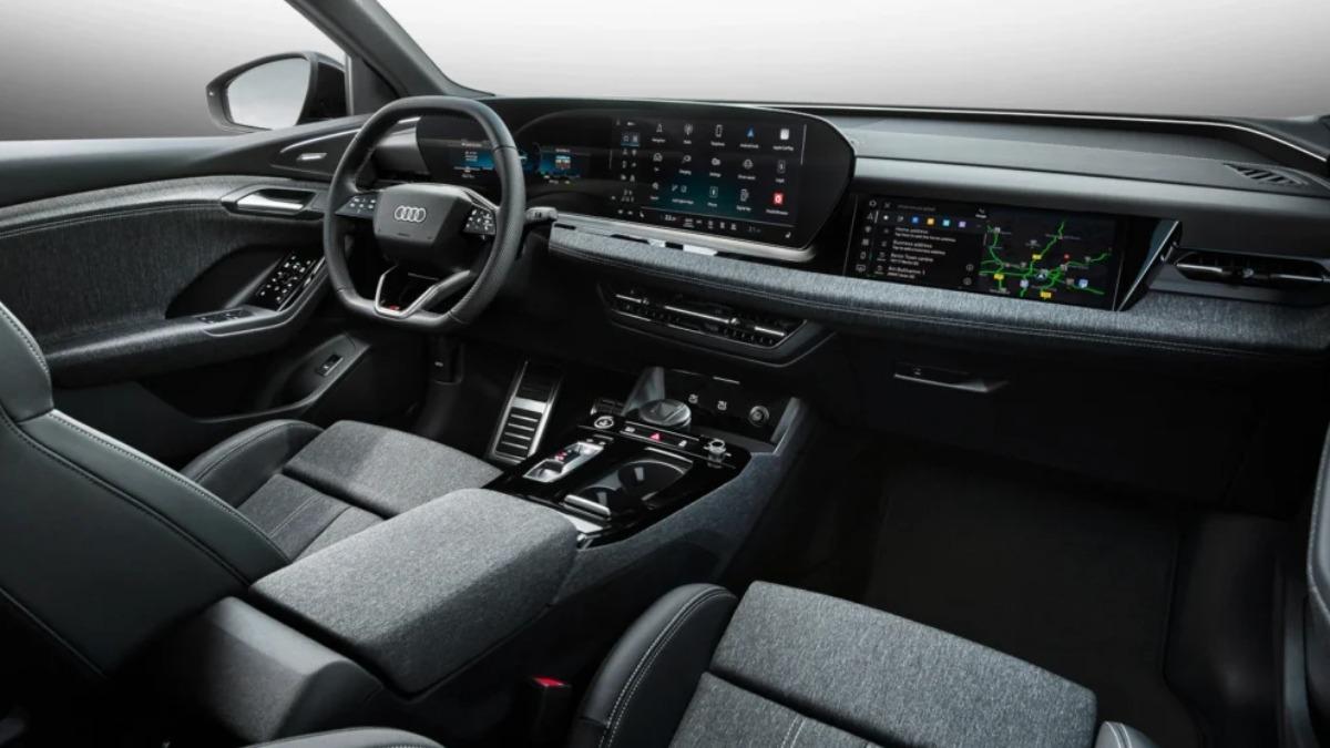 除11.9吋數位儀表與14.5吋MMI螢幕組成的曲面螢幕介面,Q6 Sportback e-tron也可選配前乘客座10.9吋觸控螢幕。(圖/Audi)