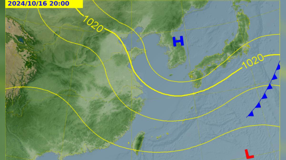 天氣/大陸冷高壓今晚南下!北東短暫雨 周末東北季風增強降溫有感