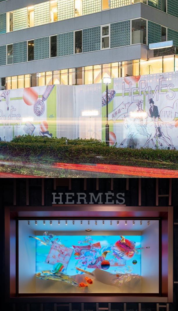 YOSHIROTTEN多次為愛馬仕東京表參道店設計店面。（圖／翻攝自YOSHIROTTEN IG）