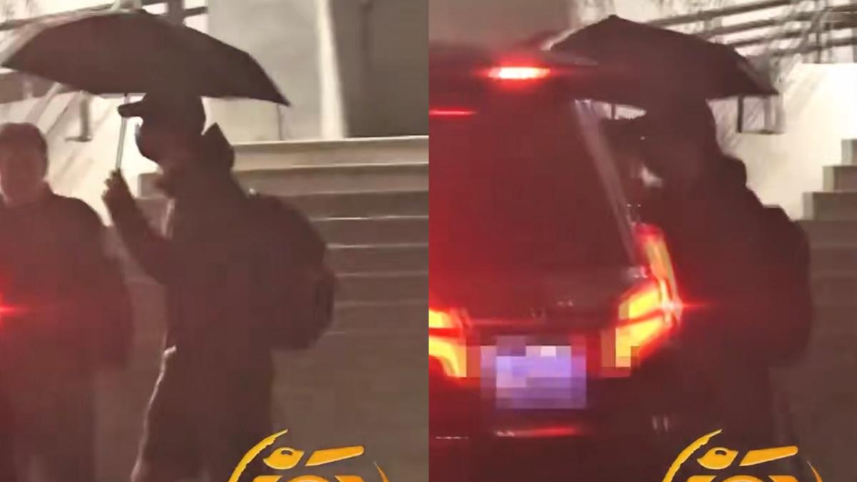 李現搭劉亦菲以前的保母車。(圖/翻攝自微博)