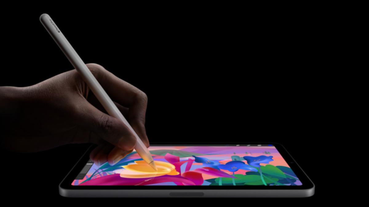 iPad mini 7支援Apple Pencil Pro。(圖/翻攝自蘋果官網)