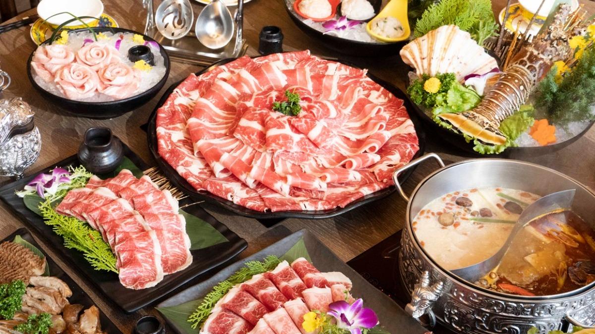 以浮誇聞名的宮廷火鍋「問鼎」,提供現切肉品。(圖/馬辣集團)