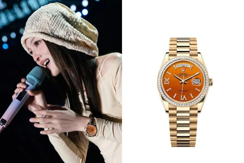張韶涵戴勞力士Rolex Day-Date 36。（圖／翻攝自IG@angela_zhangshaohan、Rolex官網）