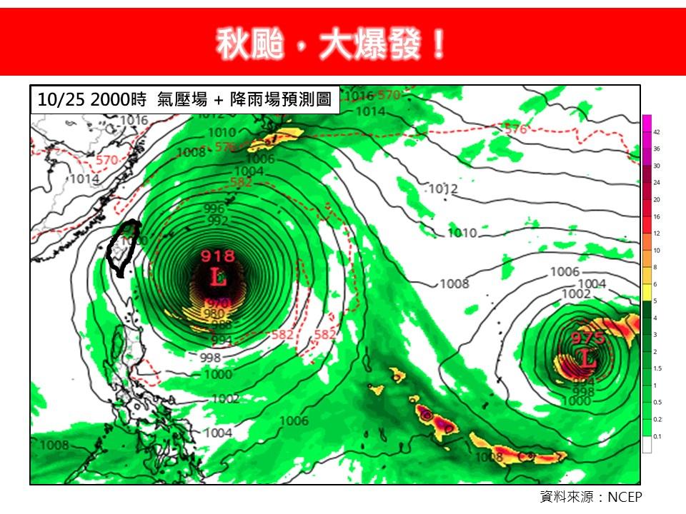 秋颱爆發,恐一次雙颱風!(圖/翻攝自林老師臉書)