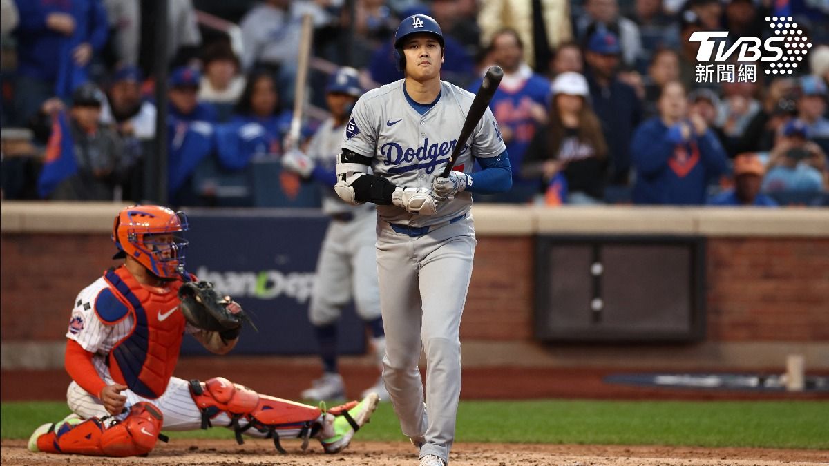 大谷翔平本戰敲出2支安打,但也吞下2次三振。(圖/達志影像路透社)