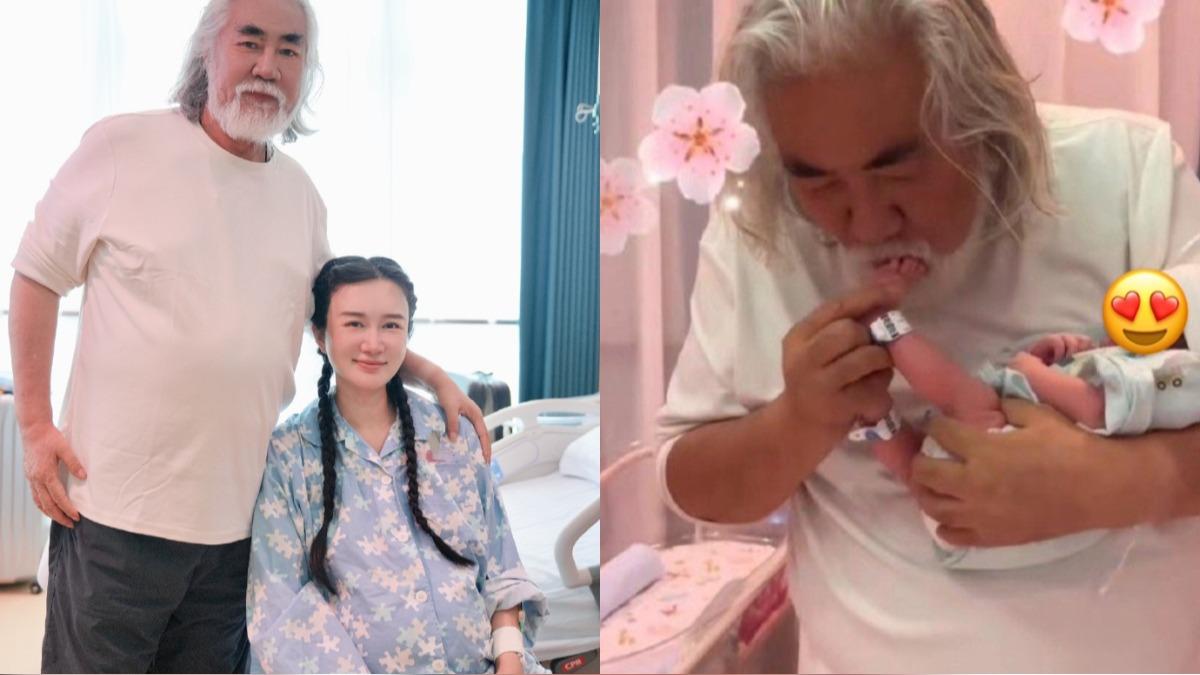 73歲又當爸!名導小31歲嫩妻生了 興奮「吻女兒腳丫」畫面曝光