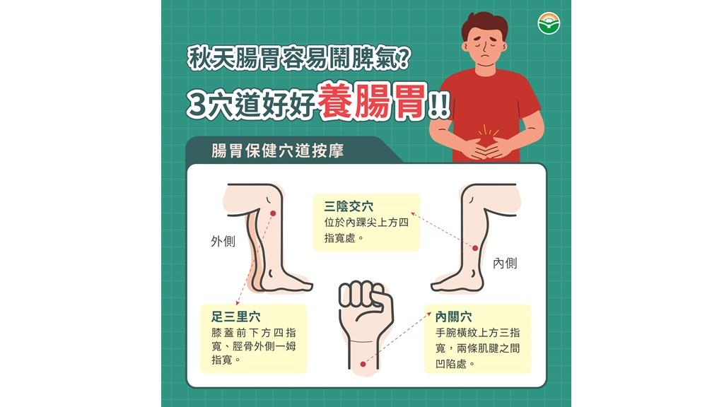 按摩3穴位,促進消化吸收調節蠕動。(圖/馬光中醫診所)