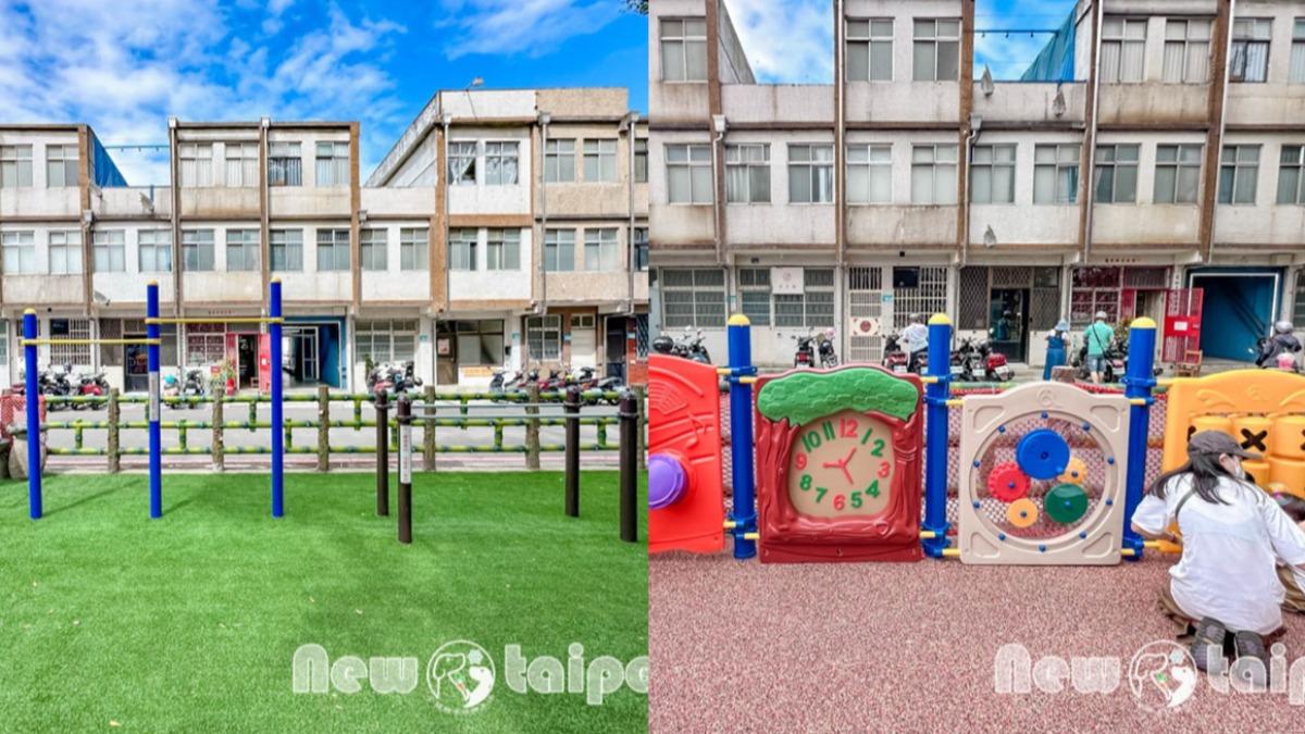 公園裡也有一般常見的健體設施可使用。（圖／小菲親子玩樂生活提供）