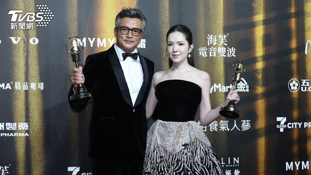 李銘順（左）、許瑋甯封本屆迷你劇集影帝影后。（圖／TVBS娛樂組攝）
