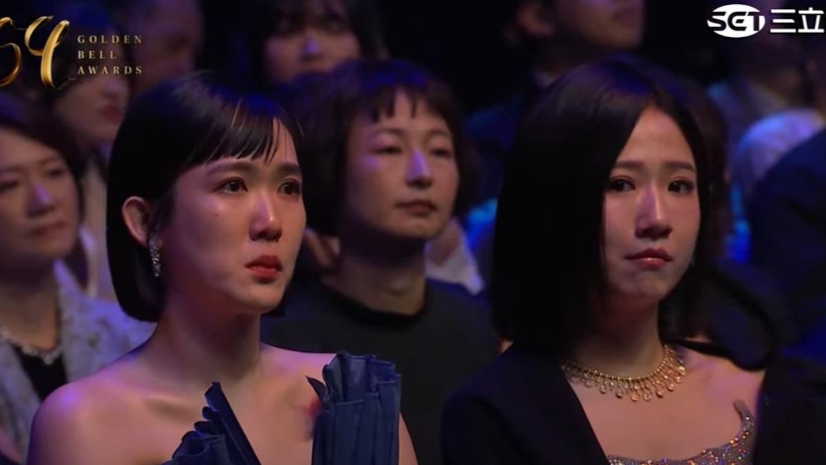 孫可芳在台下落淚。（圖／翻攝三立）