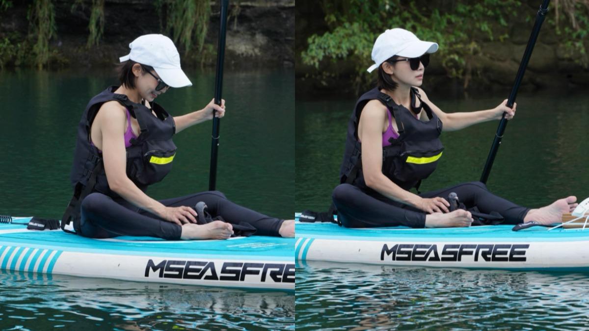 吳婉君在玩SUP時意外救下一隻受傷的鴿子。（圖／翻攝自吳婉君臉書）