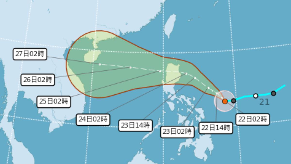 天氣/潭美颱風今凌晨生成!最新預測路徑曝光 16縣市慎防強風
