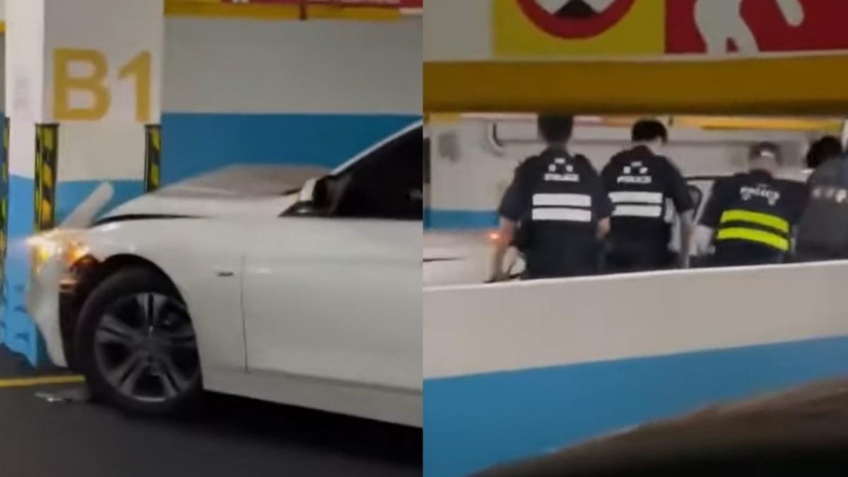 又是未成年!桃園少年偷開BMW上演警匪追逐 自撞柱子慘遭逮