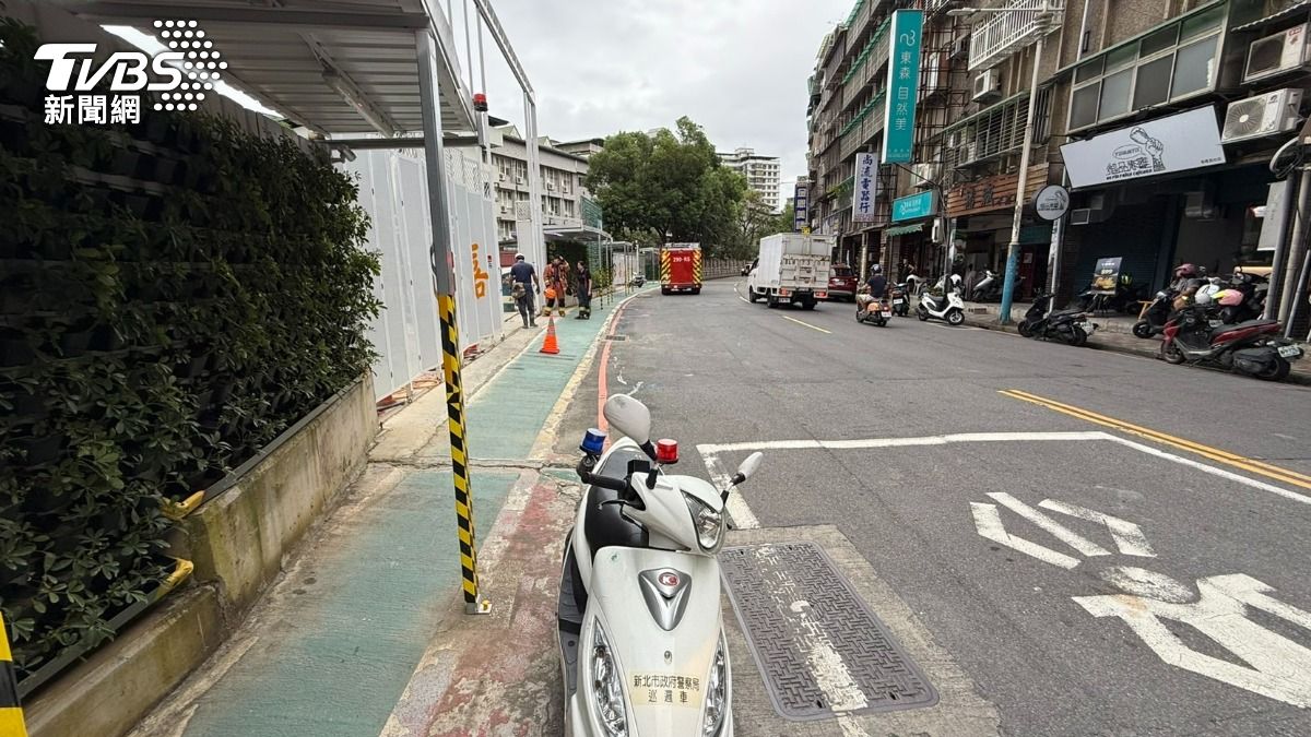 新北市消防局新建廳舍傳意外,1名男包商突然昏迷命危。(圖/TVBS)