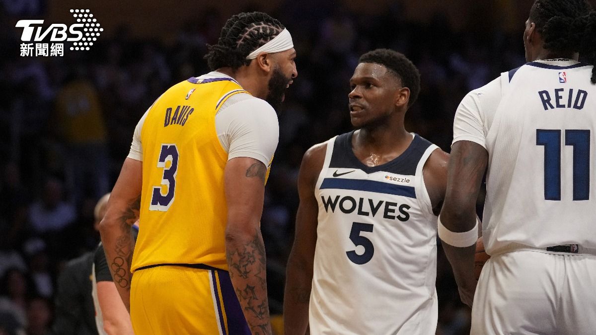 NBA/兩代狀元飆分對決!戴維斯36+16領軍 湖人險勝灰狼
