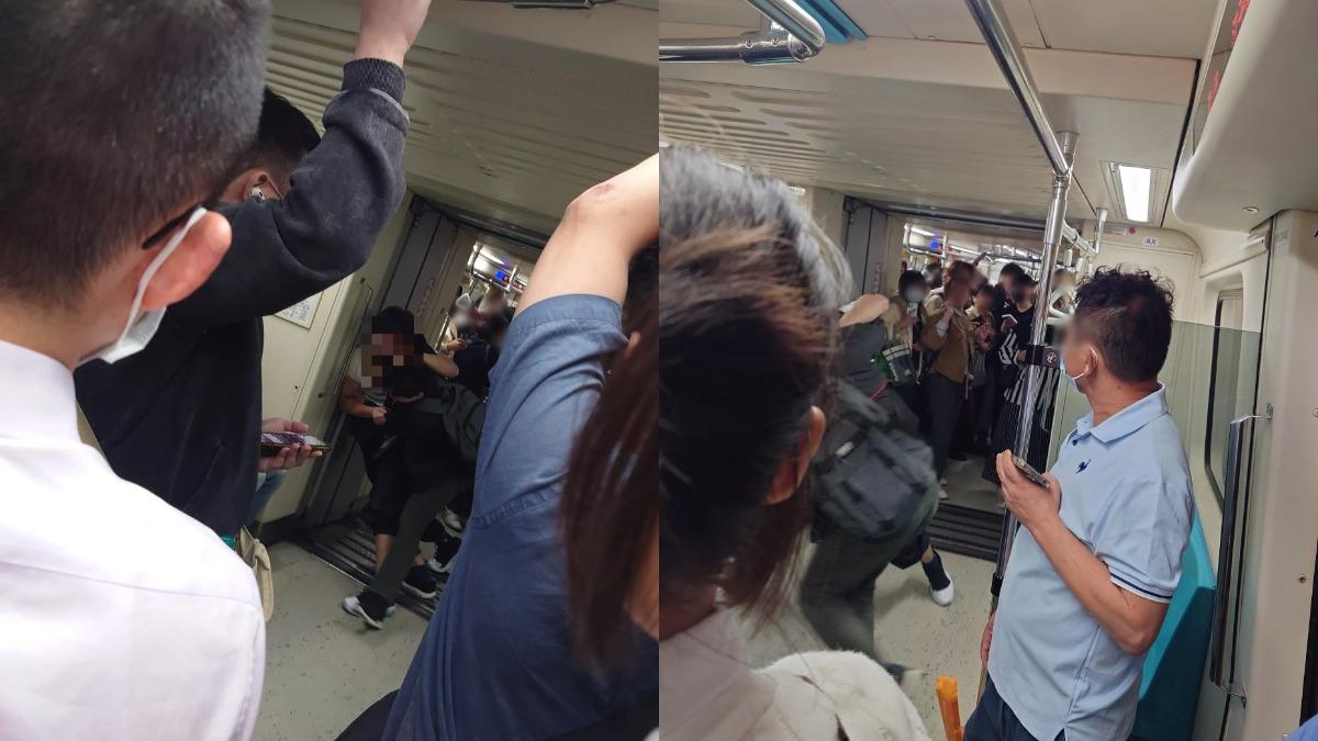 北捷車廂全武行!2男「互踩鞋」當眾開扁 火爆現場曝光