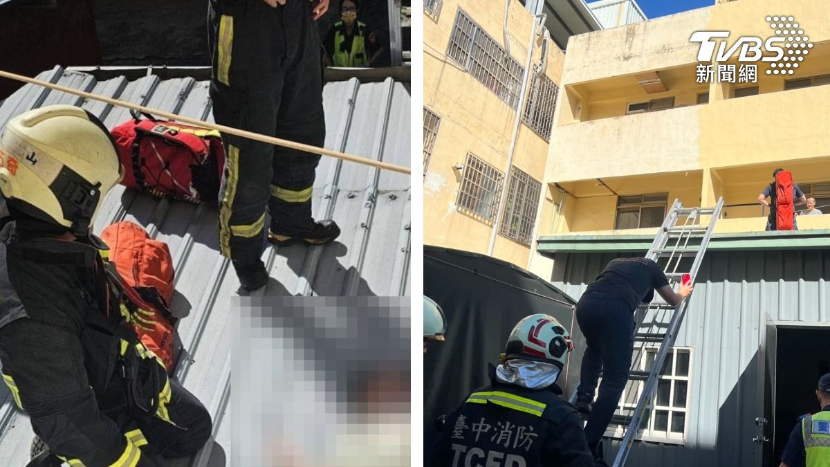 快訊／離婚夫妻同居起口角！醉女3F墜下躺鐵皮屋頂　意識不清送醫
