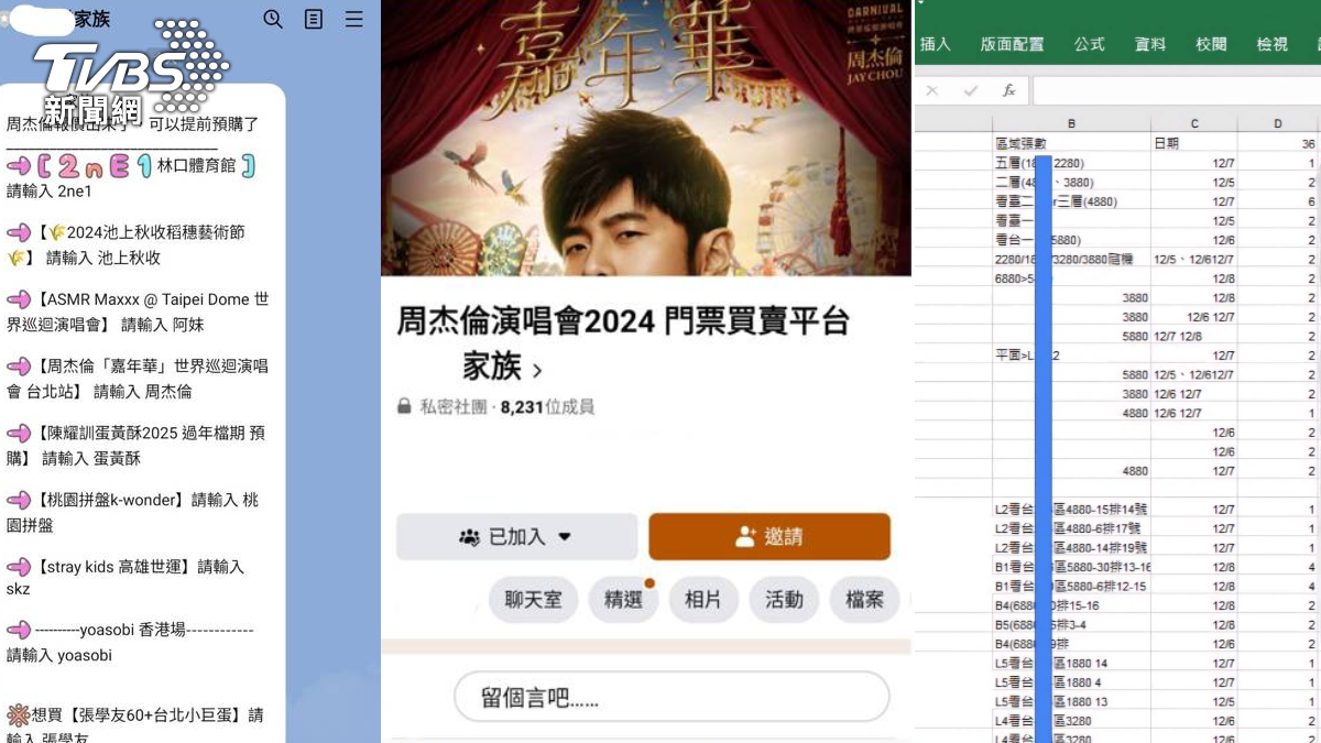 嫌犯經營粉絲超過8千人的售票社群,利澃不法程式搶票加價販售牟利。(圖/TVBS)