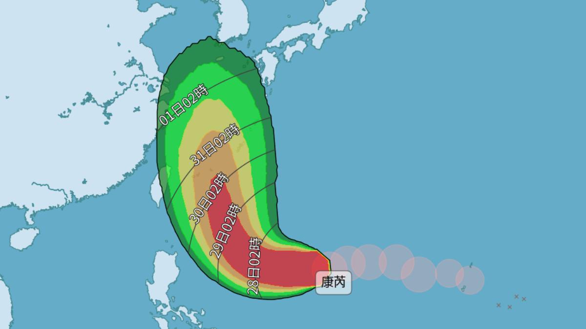 天氣/康芮颱風更強了!最新預測恐「宜蘭登陸」 專家警告:北部戒備