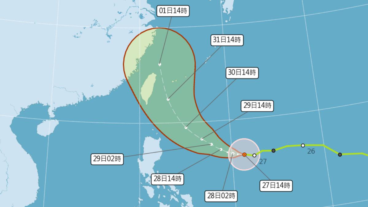 康芮颱風路徑「又離台灣更近」!恐海陸警齊發 挑戰中颱上限