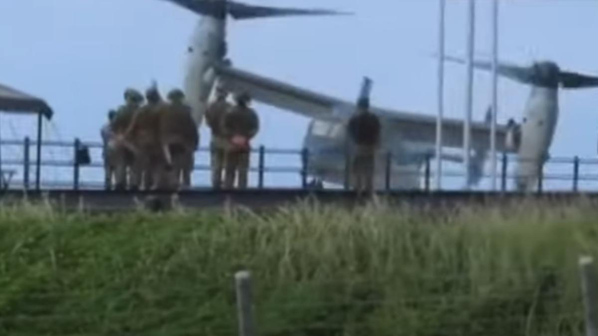 美日「利劍」軍演載16人魚鷹機撞地受損 自衛隊全面停飛