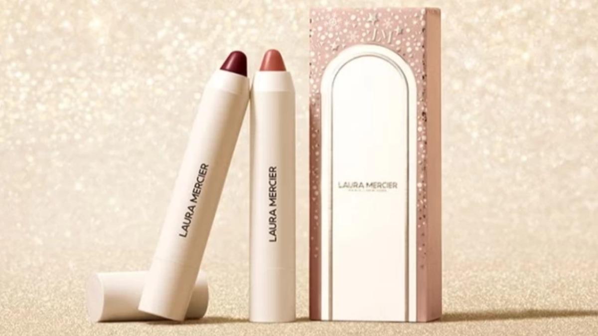 蘿拉蜜思 2024 聖誕限量花漾唇蠟筆二入組。(圖/LAURA MERCIER )