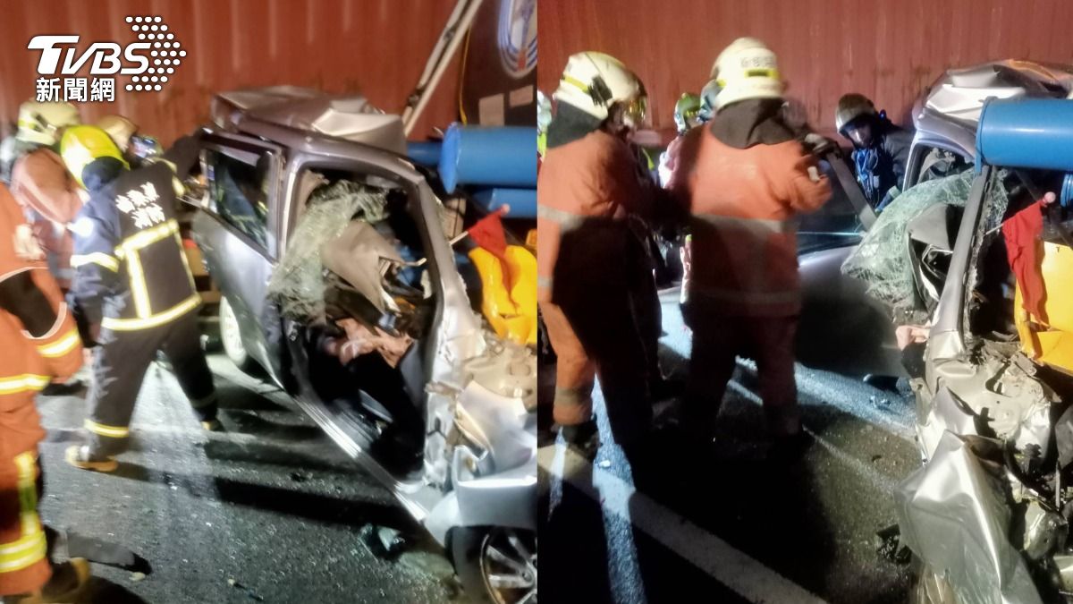 這起連環車禍據悉共有7人受傷,其中已有2人死亡、1人命危。(圖/TVBS)