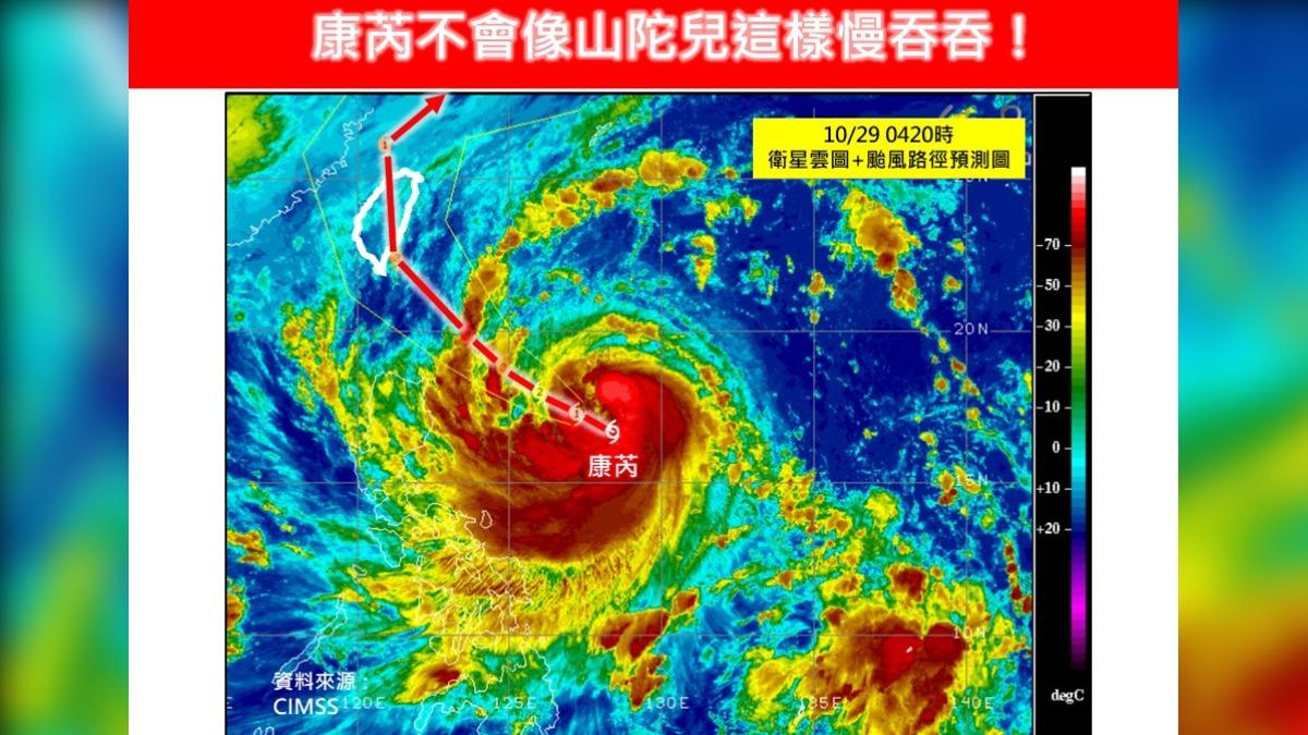 天氣/康芮轉中颱又偏西!恐直撲台東 降雨最劇時間曝