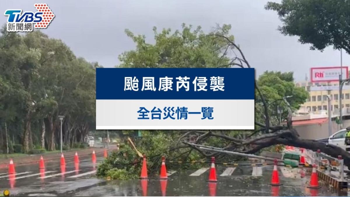 康芮颱風災情》康芮襲台釀2死580傷,內湖騎士遭電桿砸中亡