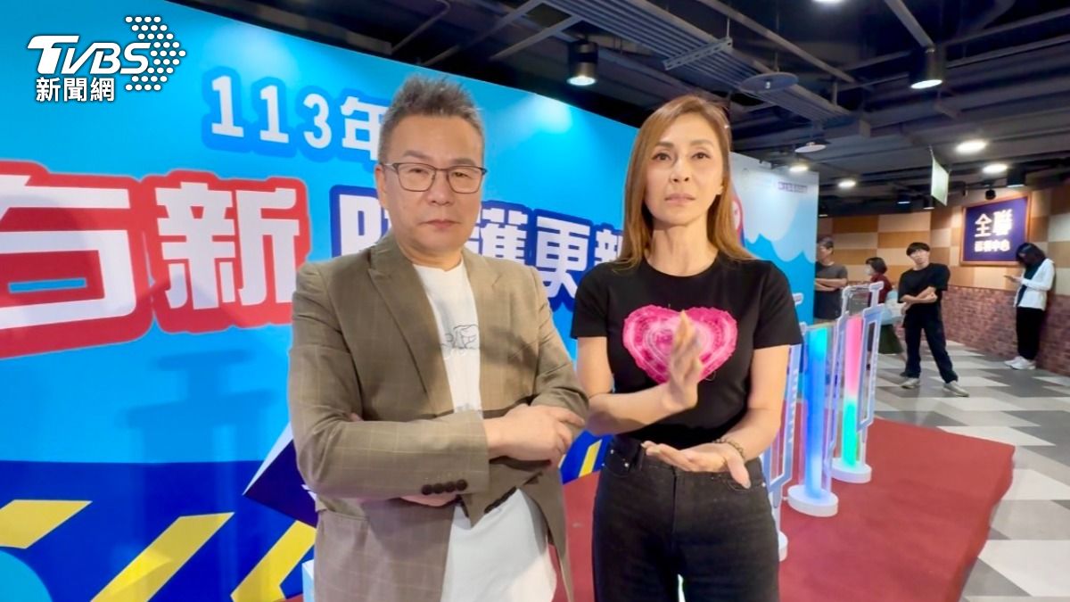 梁佑南(右)表示被胡瓜強烈建議去打疫苗,感謝對方。(圖/謝毅攝)