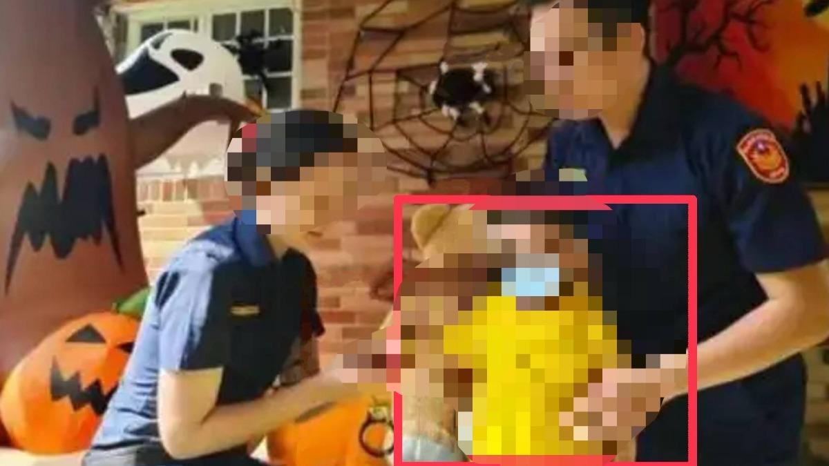 警官夫妻與兒子大玩Cosplay遭炎上。(圖/民眾提供)