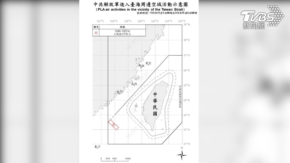 隨著康芮暴風圈前腳剛離開台灣,中共機、艦後腳又來。(圖/國防部提供)