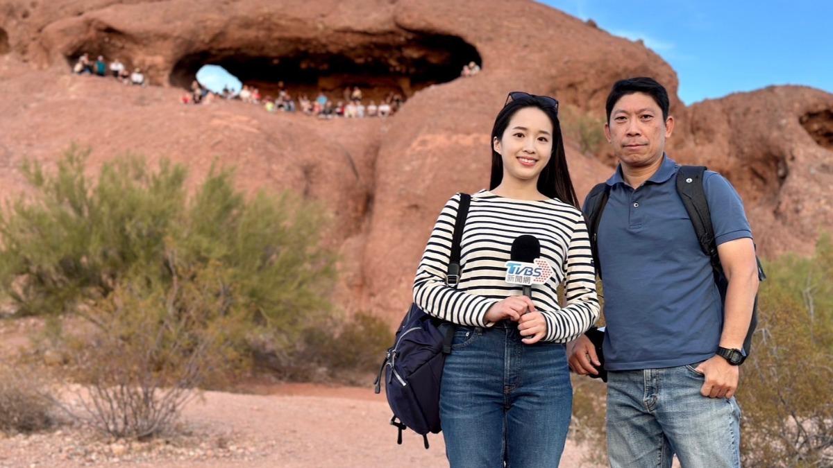 TVBS新聞網主持人葉佳蓉(左)與影音新聞組長區國強,將以輕鬆角度帶領觀眾觀察美選。(圖/TVBS)